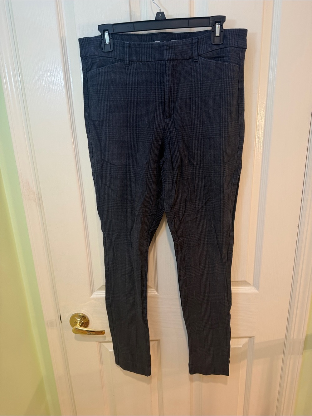 Old Navy Women’s Dark Grey Plaid Chinos